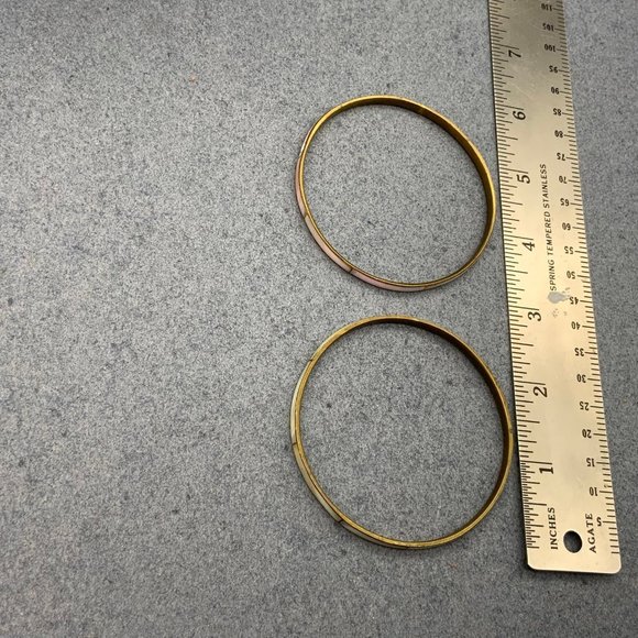 MOP Bangle Bracelet Lot As Is Gold White Pink Retro BoHo Mother Of Pearl - Picture 4 of 4